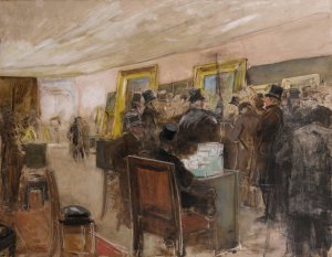 French study for 'une seance du jury de peinture' by Henri Gervex Oil Painting