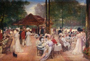 Le Cercle de l'ile de Puteaux by Henri Gervex Oil Painting