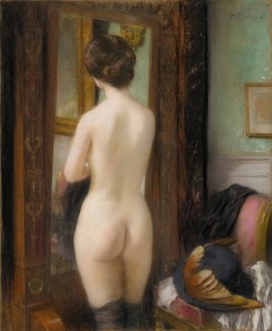 Nu a la psyche by Henri Gervex Oil Painting