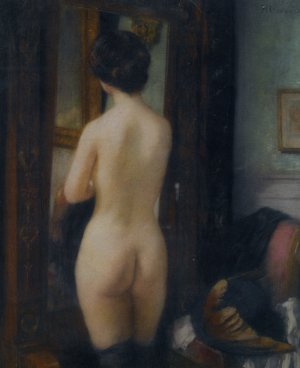 Nu a la Psyche by Henri Gervex Oil Painting