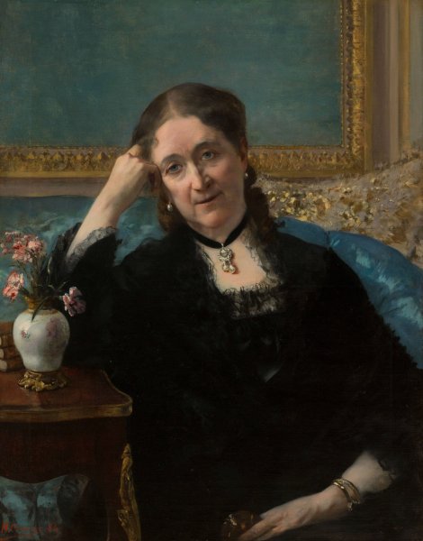 Portrait de Madame Blerzy  by Henri Gervex - Hand-Painted Oil Painting Reproduction