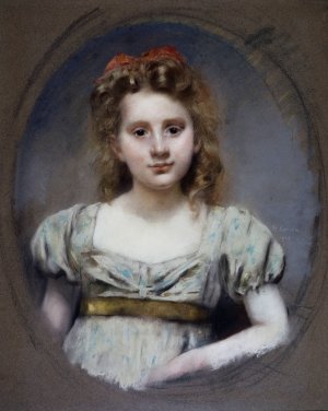 Portrait de Mlle Suzanne Malvesin a 12 ans by Henri Gervex Oil Painting