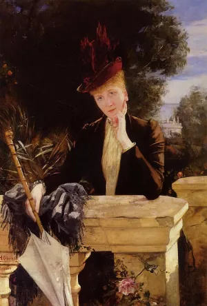 Portrait of Marie Clotilde de Faret, Comtesse de Fournes by Henri Gervex - Oil Painting Reproduction