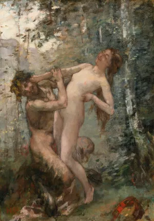 Satyre Et Baccante by Henri Gervex Oil Painting