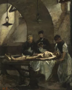 Study for 'Autopsy at the Hotel-Dieu' by Henri Gervex Oil Painting