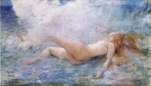 Tossed by a Wave by Henri Gervex - Oil Painting Reproduction