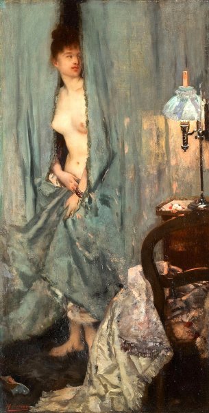 Main Product Photo of Unexpected Visit Painting by Henri Gervex