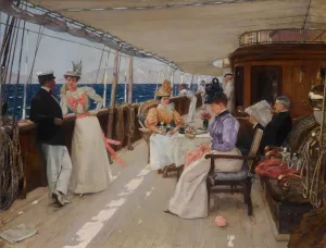 Yachting in the Archipelago by Henri Gervex Oil Painting