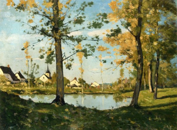 Main Product Photo of Autumn at Saint-Priv Painting by Henri Harpignies