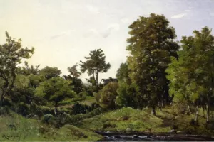 Landscape Near St. Prive by Henri Harpignies - Oil Painting Reproduction