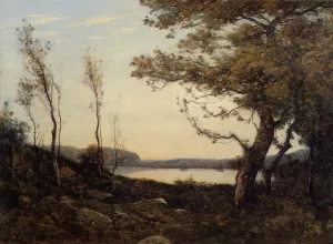 Landscape with Lake Oil painting by Henri Harpignies