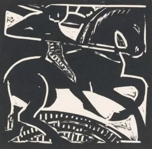 Ruiter op een paard by Henri Jonas Oil Painting