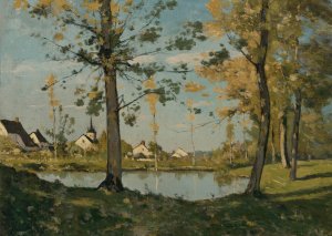 Autumn At Saint-Prive by Henri-Joseph Harpignies Oil Painting