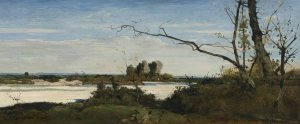 Bords De La Loire by Henri-Joseph Harpignies Oil Painting