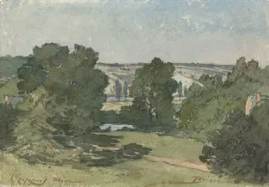 Briare by Henri-Joseph Harpignies Oil Painting