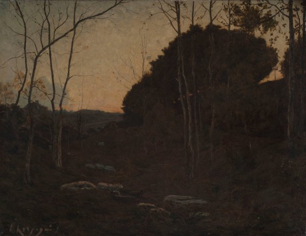 Main Product Photo of Clairiere en foret, Fontainebleau  Painting by Henri-Joseph Harpignies