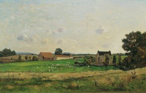 Das Landgut von Saulce by Henri-Joseph Harpignies Oil Painting