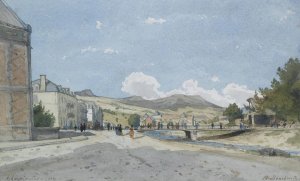 La Bourboule by Henri-Joseph Harpignies Oil Painting