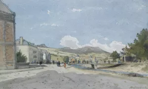 La Bourboule by Henri-Joseph Harpignies Oil Painting