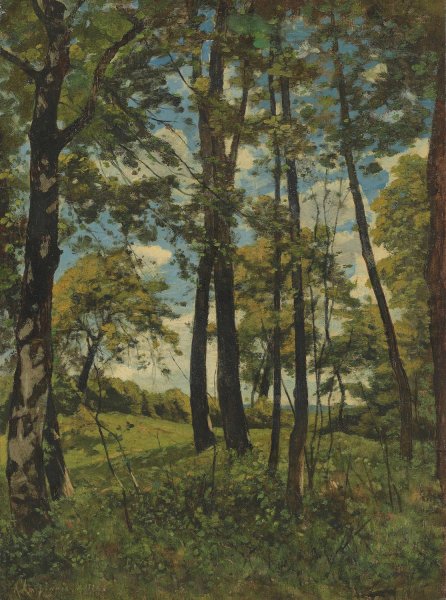 Main Product Photo of La Clairiere  Painting by Henri-Joseph Harpignies