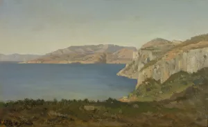 La Cote d'Azur, baie sur la Mediterranee by Henri-Joseph Harpignies Oil Painting
