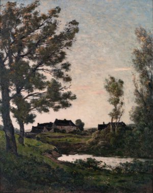 La Rigole a St. Prive, Yonne by Henri-Joseph Harpignies Oil Painting