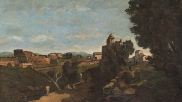 Le Colisee a Rome  by Henri-Joseph Harpignies - Hand-Painted Oil Painting Reproduction