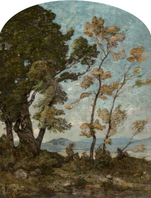 Paysage du midi by Henri-Joseph Harpignies Oil Painting