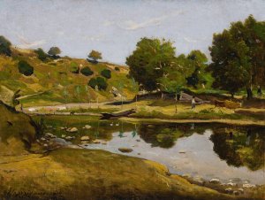 Paysage ensoleille by Henri-Joseph Harpignies Oil Painting
