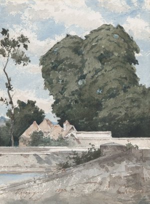 View from the Ramparts at Chartres by Henri-Joseph Harpignies Oil Painting