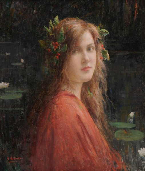 Ophelie by Henri Jules Guinier - Hand-Painted Oil Painting Reproduction