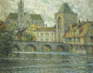 Church on the River by Henri Le Sidaner - Oil Painting Reproduction
