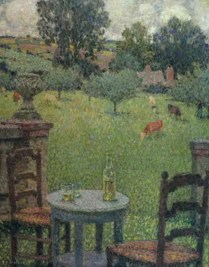Garden at Gerberoy Oil painting by Henri Le Sidaner