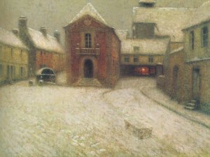 Gerberoy in the Snow Oil painting by Henri Le Sidaner