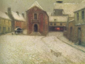 Gerberoy in the Snow Oil painting by Henri Le Sidaner