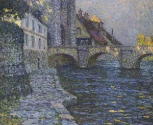 Gray afternoon at Moret Oil painting by Henri Le Sidaner