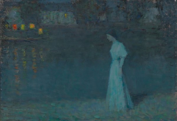 Heure Recueillir  by Henri Le Sidaner - Hand-Painted Oil Painting Reproduction