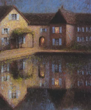 House by the Eau by Henri Le Sidaner Oil Painting