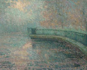 La balustrade, Londres by Henri Le Sidaner Oil Painting