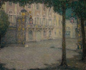 La Place de la Carriere au clair de lune, Nancy by Henri Le Sidaner Oil Painting