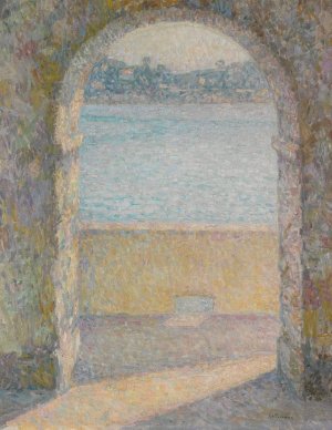 La Porte De La Mer, Villefranche-Sur-Mer by Henri Le Sidaner Oil Painting