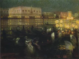 La Serenade, Venice Oil painting by Henri Le Sidaner