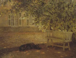 Le Banc by Henri Le Sidaner - Oil Painting Reproduction