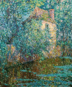 Le Pavillon dans les feuilles, composition by Henri Le Sidaner Oil Painting