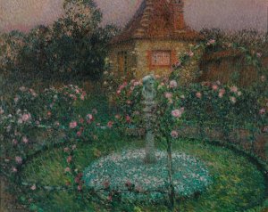 Le Pavillon, Gerberoy by Henri Le Sidaner Oil Painting