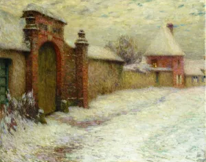 Le Portail Niege, Gerberoy by Henri Le Sidaner - Oil Painting Reproduction