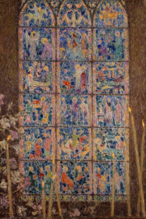 Le vitrail, Chartres by Henri Le Sidaner Oil Painting