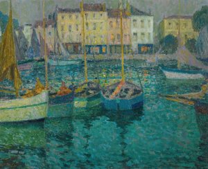 Les Barques a La Rochelle by Henri Le Sidaner Oil Painting