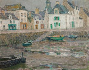 Les Maisons Des Marins, Le Croisic by Henri Le Sidaner Oil Painting