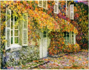 Mansion in Autumn Oil painting by Henri Le Sidaner